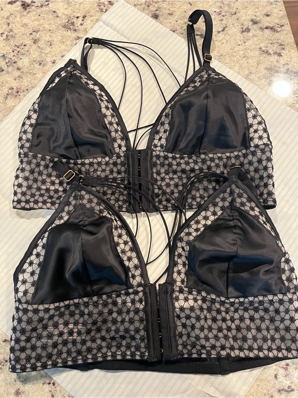 2 Victoria's Secret Embroidered Quarter Corset Bra/Top NEW Sz XL